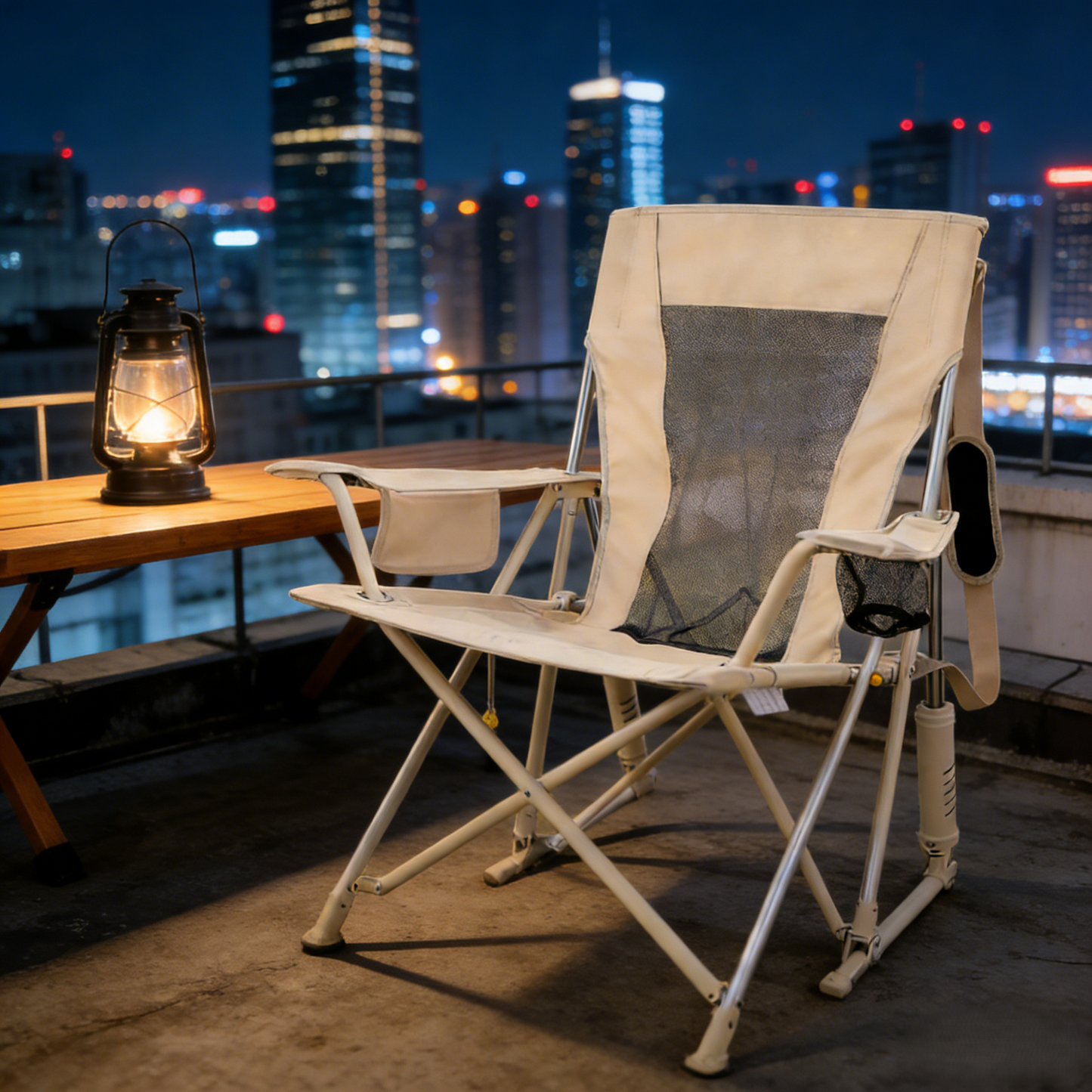 FunSeat™ Premium Foldable Outdoor Rocking Chair - Lightweight Spring-Action Chair for Camping & Patio