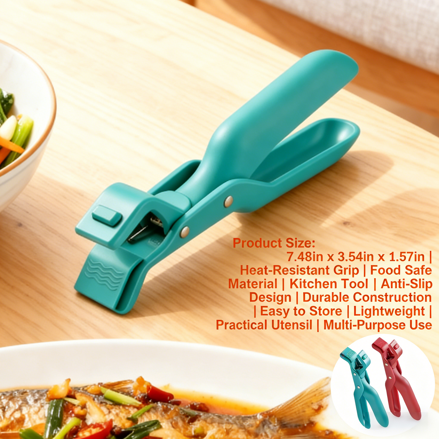 Hot Plate Gripper Tongs, Multi-Function Anti-Scald Bowl Clip, Thickened Non-slip Hot Dish Plate Holder