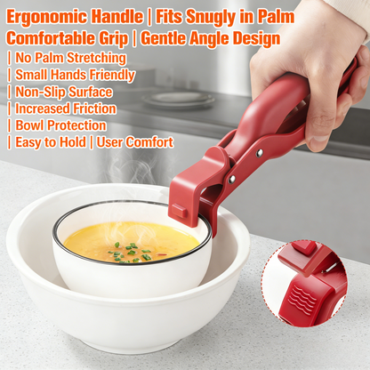 Hot Plate Gripper Tongs, Multi-Function Anti-Scald Bowl Clip, Thickened Non-slip Hot Dish Plate Holder