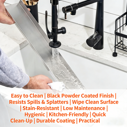 30" Length Stainless Steel Finish Magnetic Shelf for Kitchen Stove - Kitchen Storage Solution with Zero Installation