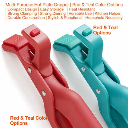 Hot Plate Gripper Tongs, Multi-Function Anti-Scald Bowl Clip, Thickened Non-slip Hot Dish Plate Holder
