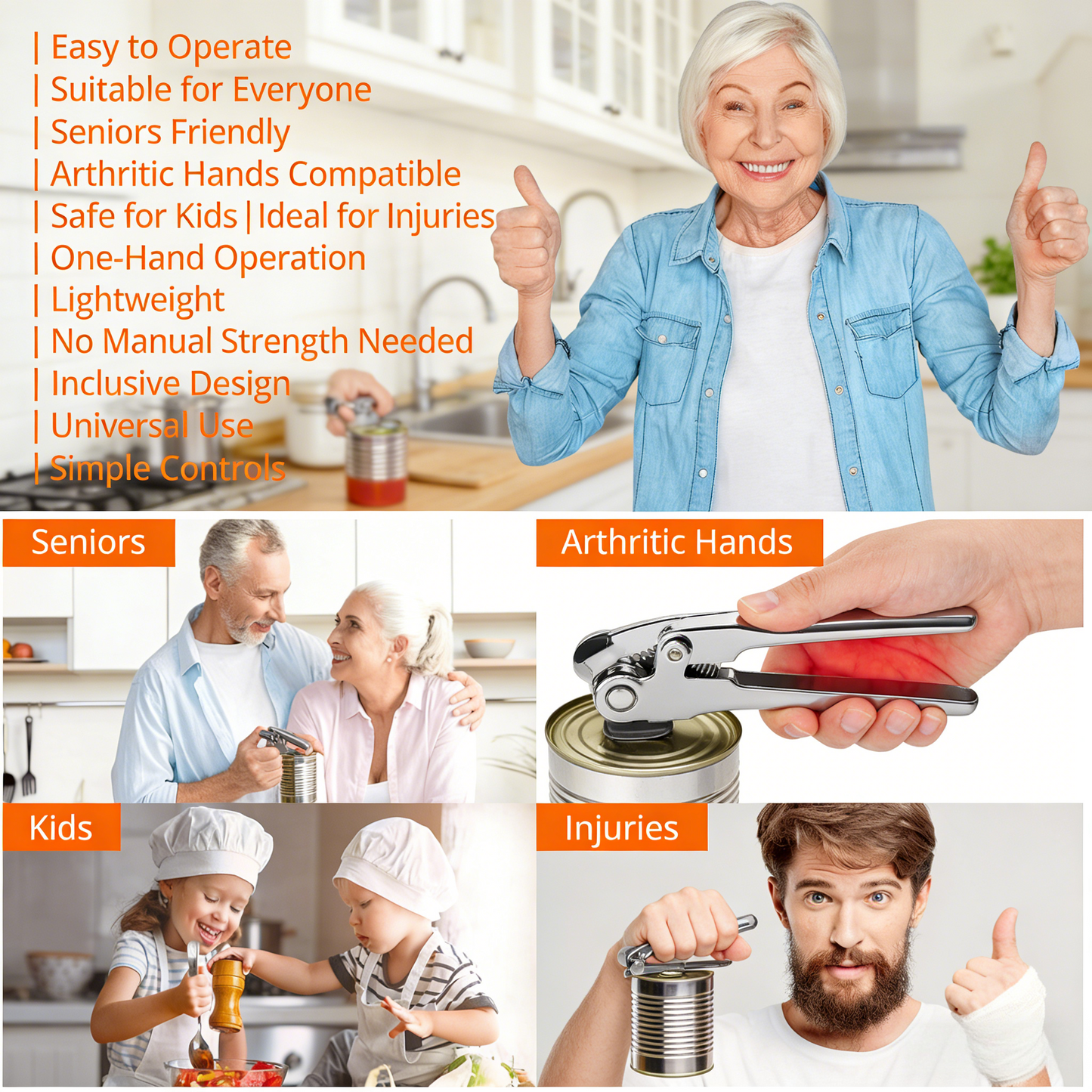 Electric Can Opener: Open Your Cans with A Simple Press of Button - Automatic, Hands Free