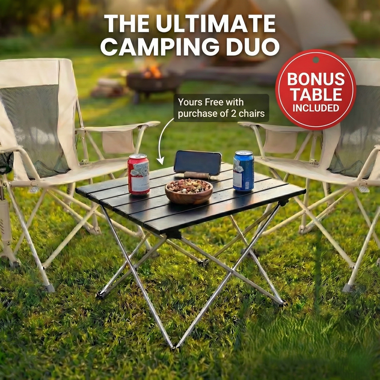 FunSeat™ Premium Foldable Outdoor Rocking Chair - Lightweight Spring-Action Chair for Camping & Patio