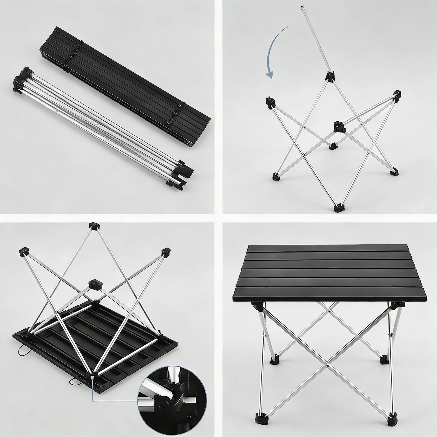 Ultralight Foldable Camping Table - Compact Aluminum Table for Outdoor Adventures