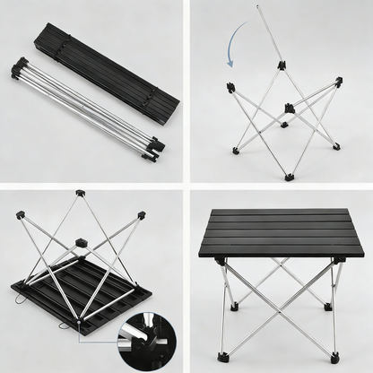 Ultralight Foldable Camping Table - Compact Aluminum Table for Outdoor Adventures