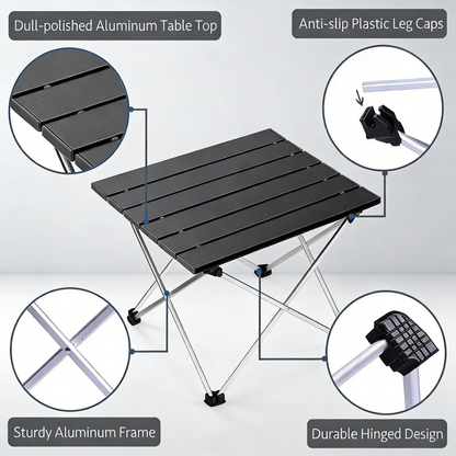 Ultralight Foldable Camping Table - Compact Aluminum Table for Outdoor Adventures